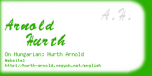 arnold hurth business card